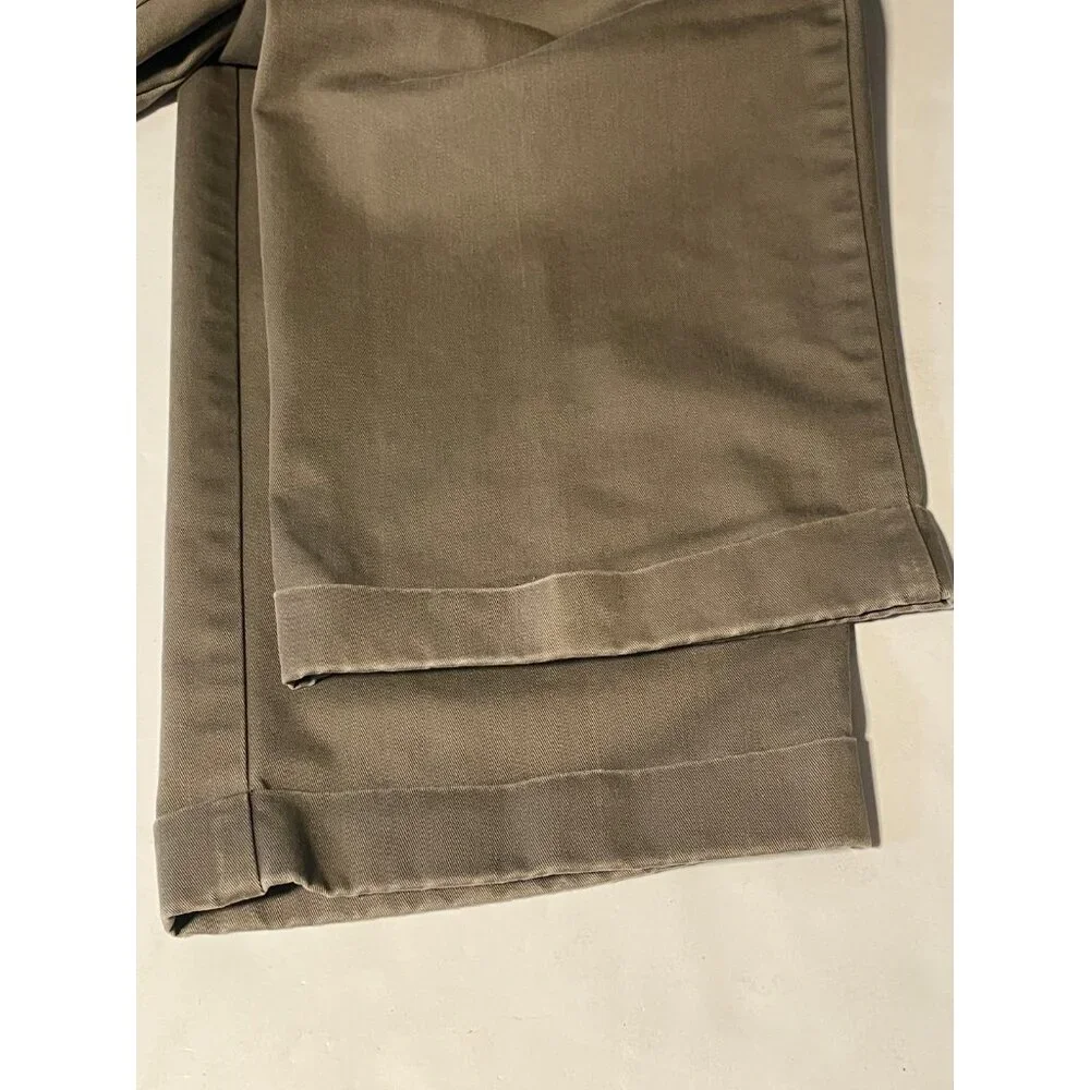 Dockers pants mens 34 x 29 pleated classic fit stain defender hook eye brown